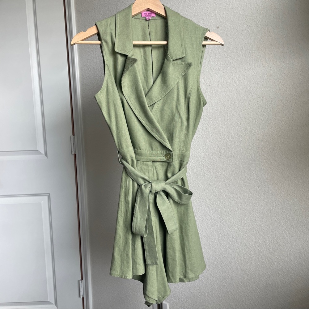 Miami Olive Sleeveless Mini‎ Romper